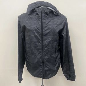 Gerry Lightweight Men's Rain Windbreaker Hooded Jacket Size Small Packable Black